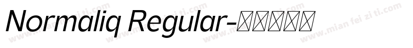 Normaliq Regular字体转换